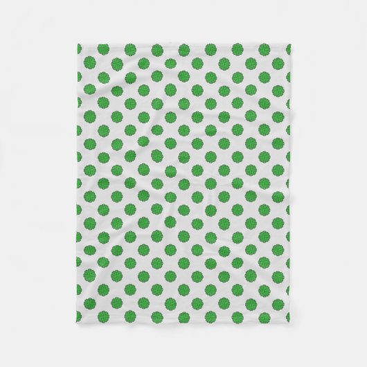 Green Blume Ribbon von Kenneth Yoncich Fleecedecke (Vorderseite)