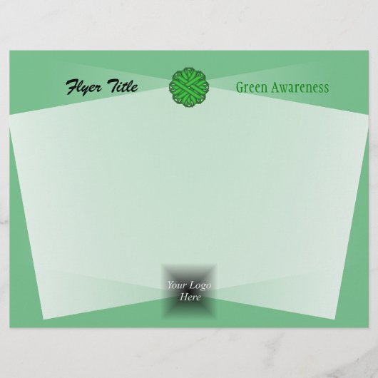 Green Blume Ribbon von Kenneth Yoncich Flyer (Vorne)
