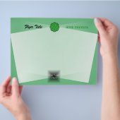 Green Blume Ribbon von Kenneth Yoncich Flyer (Hand)