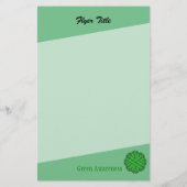 Green Blume Ribbon von Kenneth Yoncich Flyer (Hinten)
