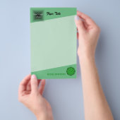 Green Blume Ribbon von Kenneth Yoncich Flyer (Handgriff)