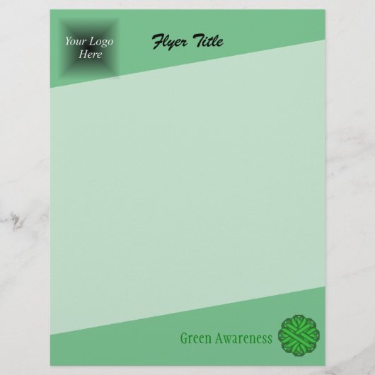 Green Blume Ribbon von Kenneth Yoncich Flyer (Vorne)
