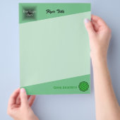 Green Blume Ribbon von Kenneth Yoncich Flyer (Hand)