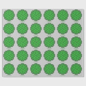 Green Blume Ribbon von Kenneth Yoncich Geschenkpapier (Flach)