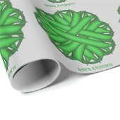 Green Blume Ribbon von Kenneth Yoncich Geschenkpapier (Rolleneckpunkt)
