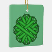 Green Blume Ribbon von Kenneth Yoncich Keramikornament (Rechts)