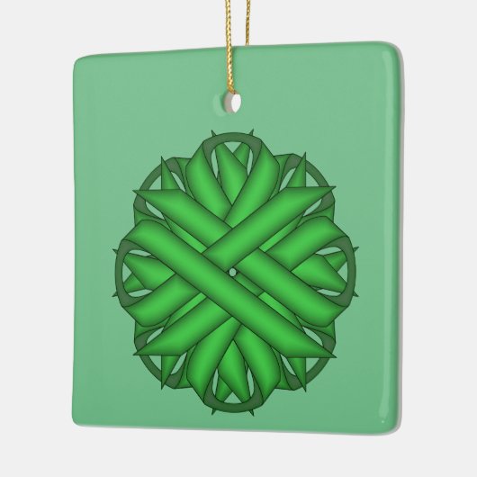Green Blume Ribbon von Kenneth Yoncich Keramikornament (Links)