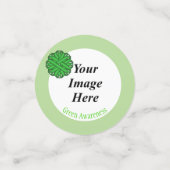 Green Blume Ribbon von Kenneth Yoncich Konfetti (Klein Vorderseite)