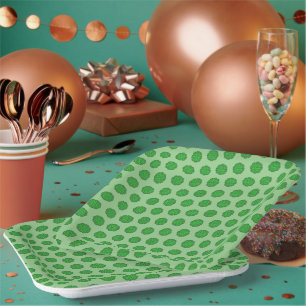 Green Blume Ribbon von Kenneth Yoncich Pappteller