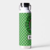 Green Blume Ribbon von Kenneth Yoncich Trinkflasche (Vorne)