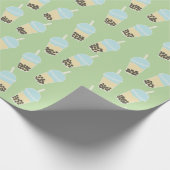 Green BobaTea Geschenkpapier (Ecke)