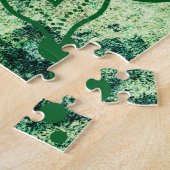 Green Bohemian Ethnic Stylish Mandala  Puzzle (Seite)