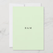 Green Boho Artistic Wildblumen Aquarellfarben Einladung (Rückseite)