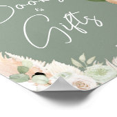 Green Boho Bären Ballon Bücher und Geschenke Poster (Ecke)