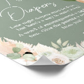 Green Boho Bärenballon Spate Night Diapers Poster (Ecke)