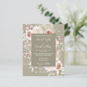 Green Boho Blumenzwiebeleinladung (Stehend Vorderseite)