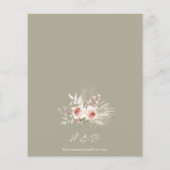 Green Boho Blumenzwiebeleinladung (Rückseite)