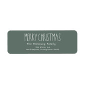 Green Boho Christmas Rücksendeadresse Envelope (Vorne)