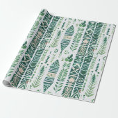 Green-boho-Design Geschenkpapier (Ungerollt)