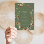 Green Boho Hochzeitseinladung Einladung