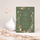 Green Boho Hochzeitseinladung Einladung