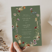 Green Boho Hochzeitseinladung Einladung