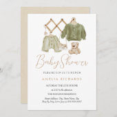 Green Boho Kinderzimmer Dekoration Kinderdusche Einladung (Vorne/Hinten)