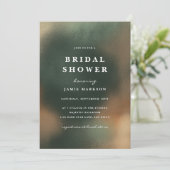 Green Boho Minimalistisch Bridal Dusche Einladung (Stehend Vorderseite)