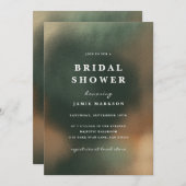 Green Boho Minimalistisch Bridal Dusche Einladung (Vorne/Hinten)