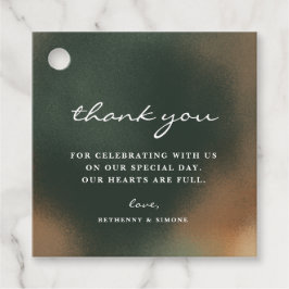 Green Boho Minimalistisch Wedding Vielen Dank für Geschenkanhänger