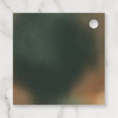 Green Boho Minimalistisch Wedding Vielen Dank für Geschenkanhänger (Rückseite)