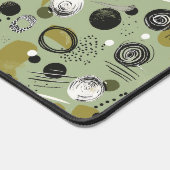 Green Boho Pattern Monogram Name  Schreibtischunterlage (Ecke)