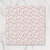 Green Boho Polka Dot Christmas Square Geschenkanhänger (Rückseite)