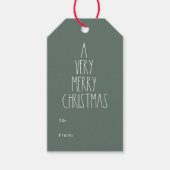 Green Boho Polka Dot Christmas zu Geschenkanhänger (Vorderseite)