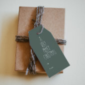 Green Boho Polka Dot Christmas zu Geschenkanhänger