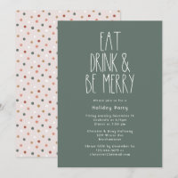 Green Boho Polka Dot Weihnachten trinken Drink sei