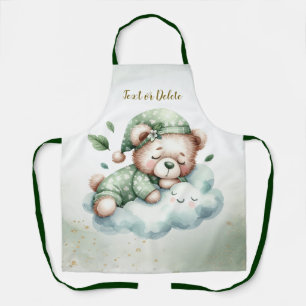 Green Boho Schlafen Teddy Bär Niedlich Elegant Schürze