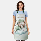 Green Boho Schlafen Teddy Bär Niedlich Elegant Schürze (Getragen)