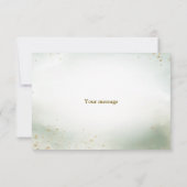 Green Boho Sleeping Teddy Bear Niedliches Party Dankeskarte (Rückseite)