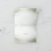 Green Boho Sleeping Teddy Bear Niedliches Party Dankeskarte (Innenseite)