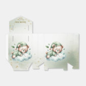 Green Boho Sleeping Teddy Bear Niedliches Party Geschenkschachtel (Ungefaltet)