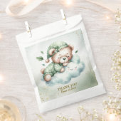 Green Boho Sleeping Teddy Bear Niedliches Party Geschenktütchen (Ausgeschnitten)