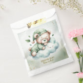 Green Boho Sleeping Teddy Bear Niedliches Party Geschenktütchen (Versiegelt)