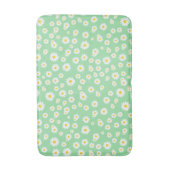 Green Boho Spring Daisies Pattern Badematte (Vorderseite Vertikal)