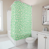 Green Boho Spring Daisies Pattern Duschvorhang (Beispiel)