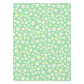 Green Boho Spring Daisies Pattern Tischdecke (Vorderseite)
