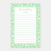 Green Boho Spring Daisies Post-it Klebezettel (Vorderseite)