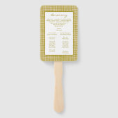 Green Boho Wedding Fächer (Rückseite)