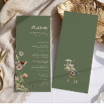 Green Boho Wedding Menu Menükarte<br><div class="desc">Green Boho Wedding Menu. Dieses stilvolle und elegante Hochzeitsmenü besticht durch herrliche,  handbemalte Wildblumen in Aquarelltönen,  die als hübsches Bouquet für den Frühling,  den Sommer oder Hochzeiten im Herbst eingerichtet sind. Finden Sie passende Artikel in der Sage Green Boho Wildblume Wedding Collection.</div>