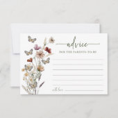 Green Boho Wildblume Advisor Card Einladung (Vorderseite)